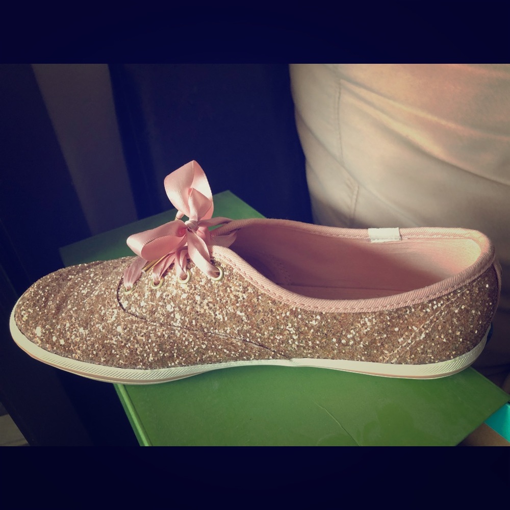 Kate Spade ♠️ Rose Glitter Keds